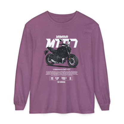 Yamaha MT-07 Long Sleeve T-Shirt for Motorcycle Enthusiasts - CreativeRino