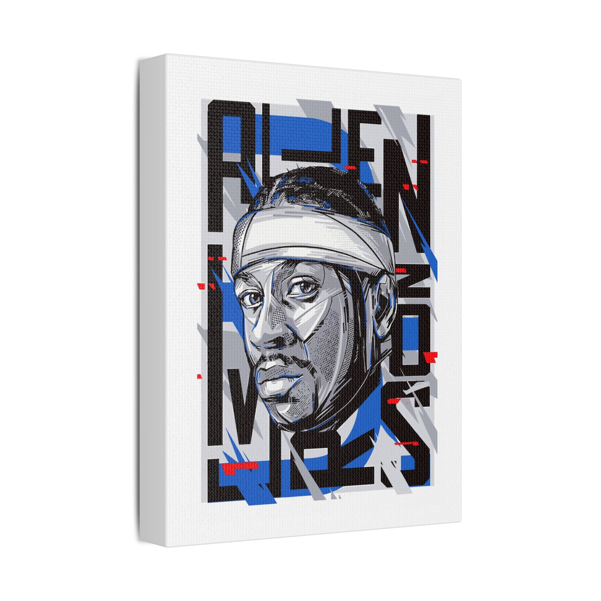 Allen Iverson Art Satin Canvas - Stretched Wall Decor Featuring Iconic Basketball Wall Art - CreativeRino