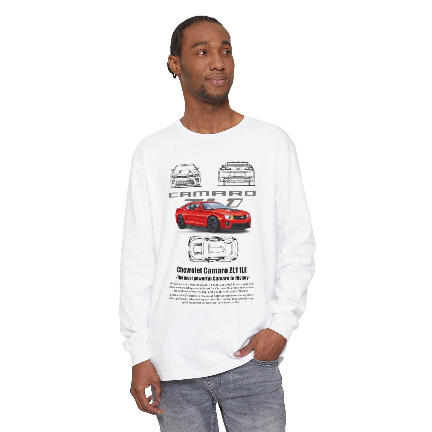 Chevrolet Camaro Long Sleeve T-Shirt for Car Enthusiasts - CreativeRino
