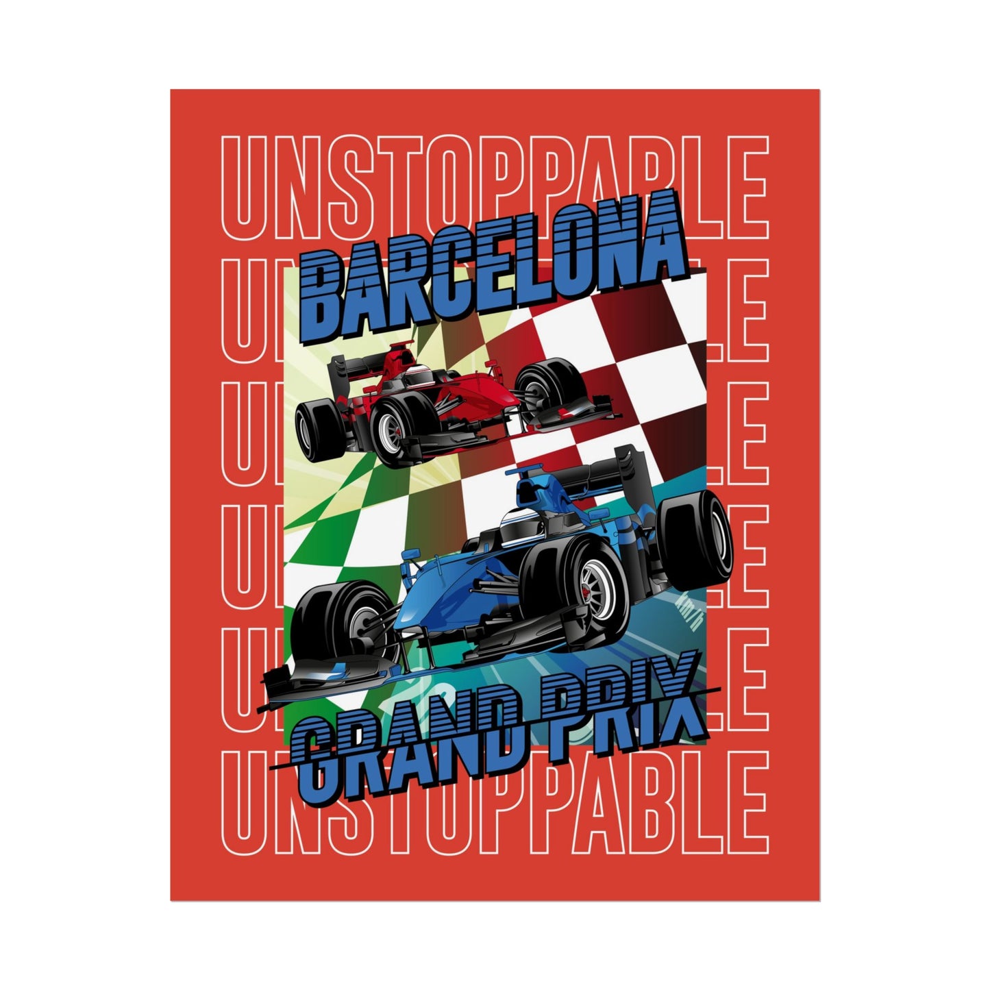 Barcelona Grand Prix Racing Rolled Poster - Unstoppable Energy Poster for Car Enthusiasts - CreativeRino