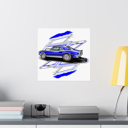 Vintage Car Matte Square Poster - Automotive Wall Art, Perfect for Car Enthusiasts - CreativeRino