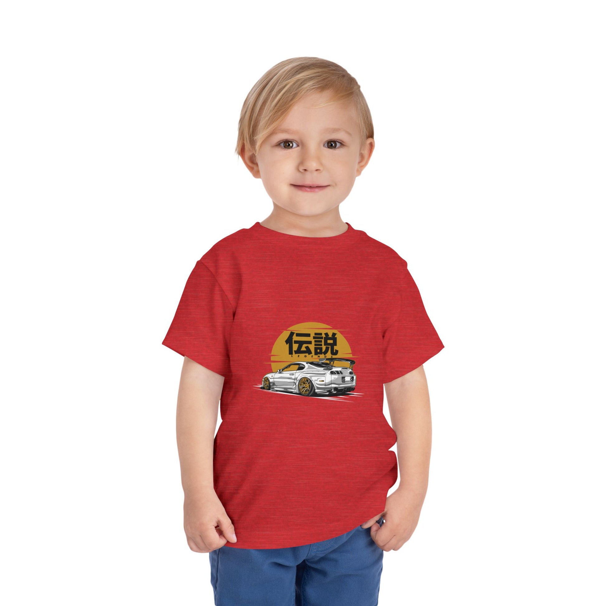 Toddler Racing Tee with Japanese Kanji Design - CreativeRino