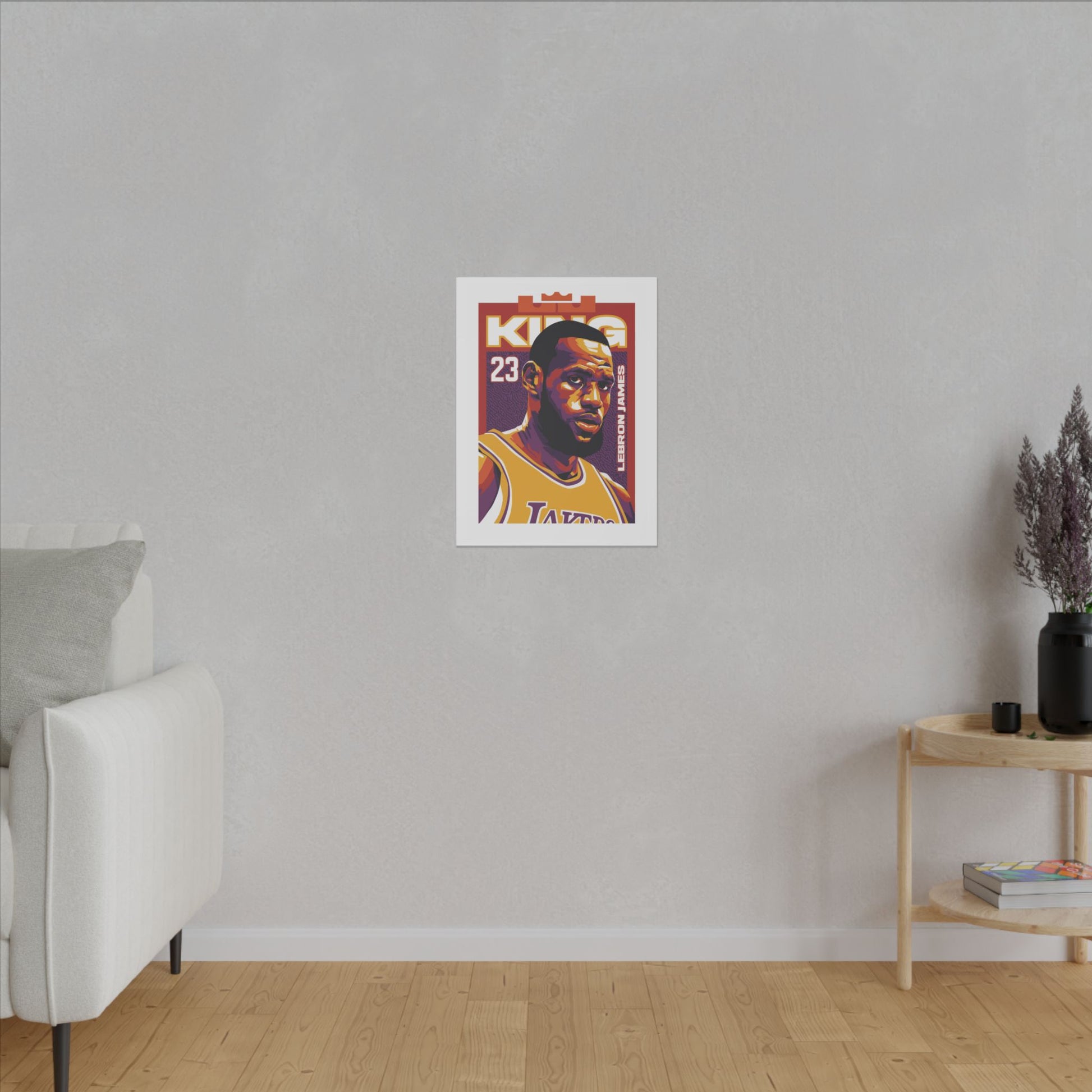 LeBron James King Canvas Wall Art - CreativeRino