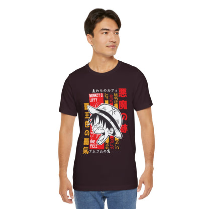 One Piece Luffy Graphic Tee – Unisex Jersey T-shirt for Anime Fans - CreativeRino