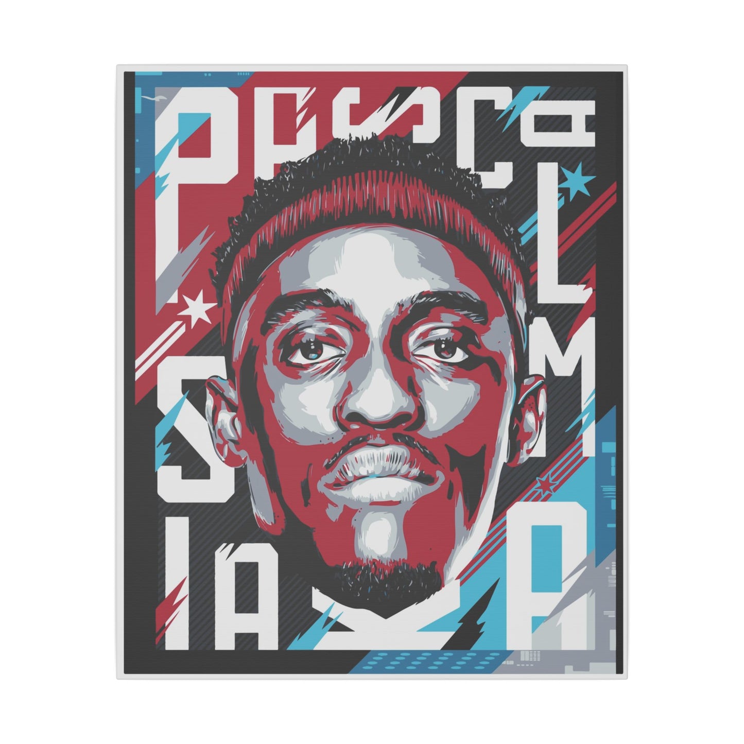 DeMar DeRozan Dynamic Matte Canvas Wall Art - Basketball Portrait - CreativeRino