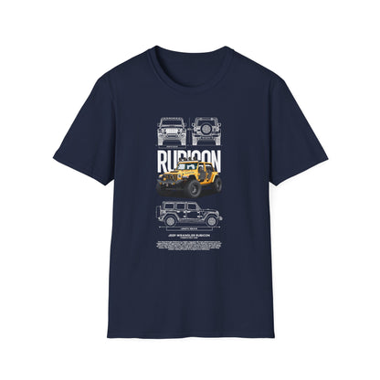Rubicon Awaits Unisex Softstyle T-Shirt - Off-Road Vehicle Design - CreativeRino
