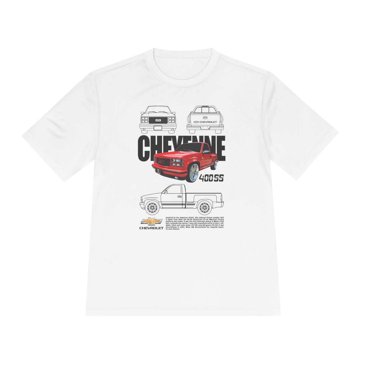 Classic Chevy Cheyenne Moisture Wicking Tee for Car Enthusiasts - CreativeRino