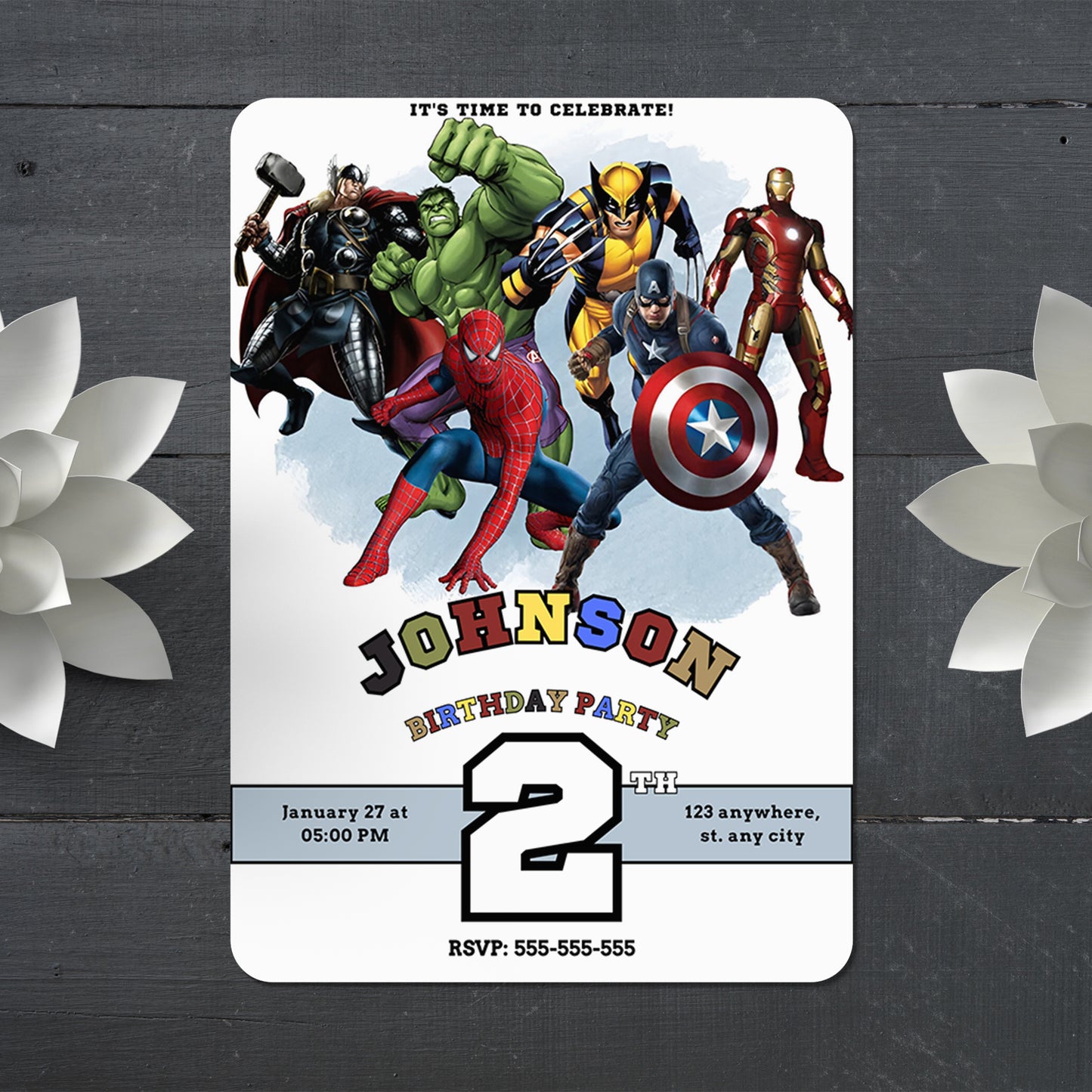 Avengers Secret Wars Birthday Invitation Template - CreativeRino