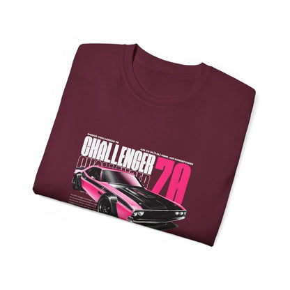 Vintage Challenger 70 Unisex Ultra Cotton Tee - Classic Muscle Car Shirt - CreativeRino