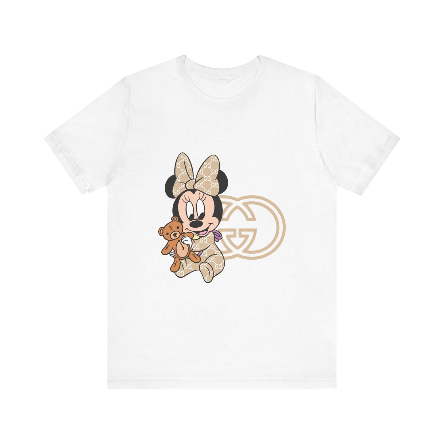 Minnie Mouse Luxury Tee - Unisex Jersey Short Sleeve Gucci T-shirt with Cute Bear Design - CreativeRino