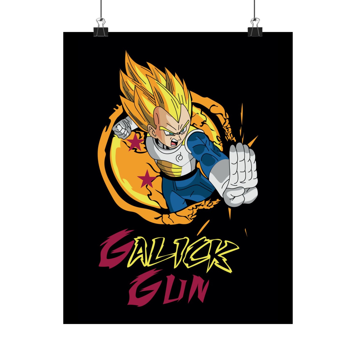 Dragon Ball Z Matte Vertical Poster - Galick Gun Artwork - CreativeRino