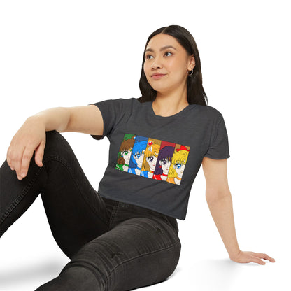 Sailor Moon Women Festival Crop Top - Retro Anime Character Design - CreativeRino