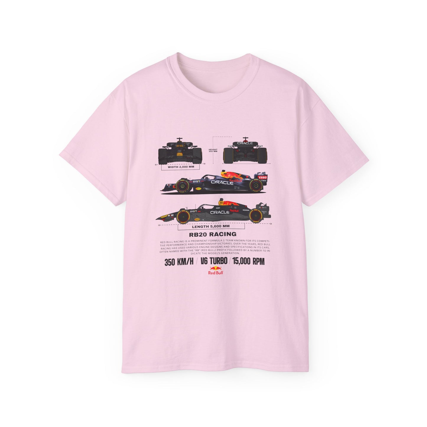 RB20 Racing Unisex Ultra Cotton Tee - Perfect T-shirt for Motorsport Fans - CreativeRino