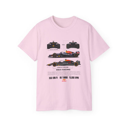 RB20 Racing Unisex Ultra Cotton Tee - Perfect T-shirt for Motorsport Fans - CreativeRino