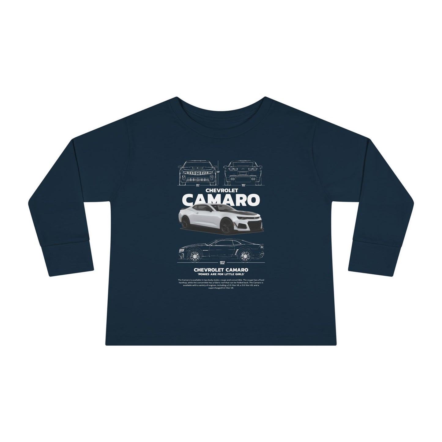 Chevrolet Camaro Toddler Long Sleeve Tee – Perfect Gift for Young Car Enthusiasts - CreativeRino