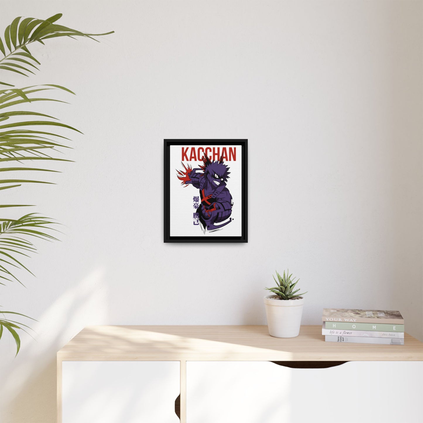 Kacchan Framed Matte Canvas Art - My Hero Academia Anime Wall Decor for Fans - CreativeRino