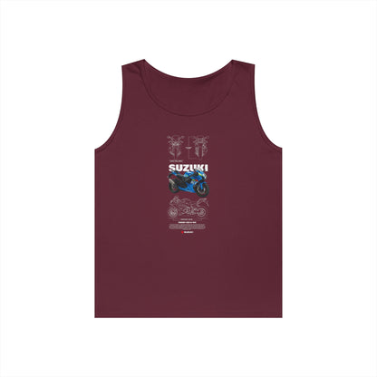 Suzuki GSX-R 600 Motorcycle Tank Top - Unisex Heavy Cotton - CreativeRino