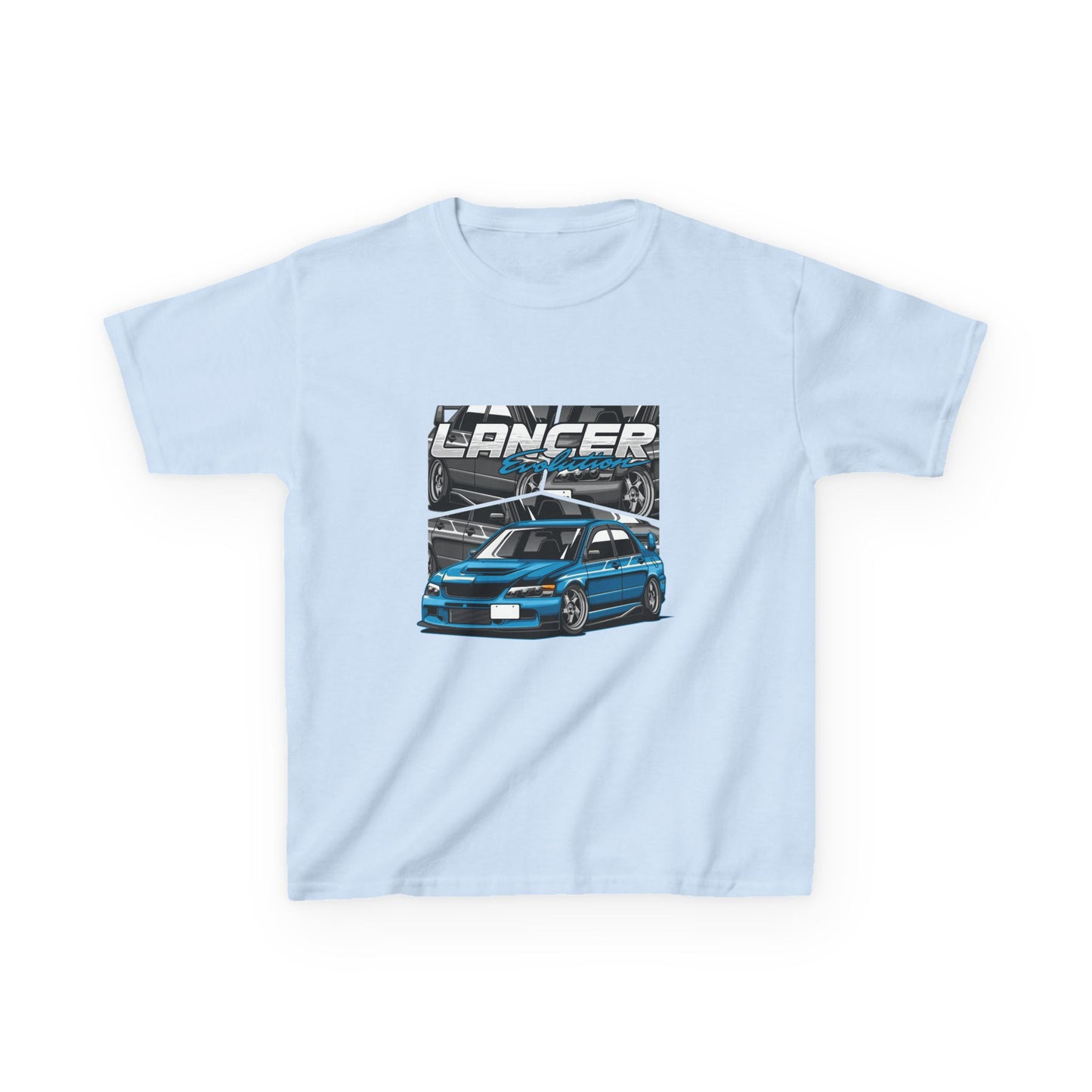 Lancer Car Kids Heavy Cotton Tee - Cool Racing Graphic T-Shirt for Young Car Enthusiasts - CreativeRino
