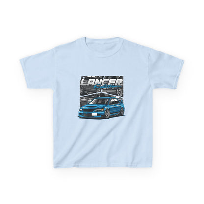 Lancer Car Kids Heavy Cotton Tee - Cool Racing Graphic T-Shirt for Young Car Enthusiasts - CreativeRino