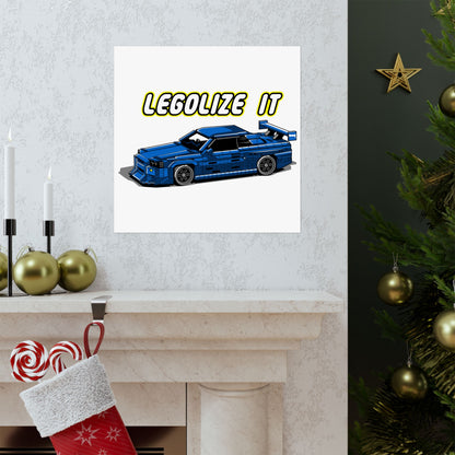 Legolize It Car Poster - Matte Square Print for Auto Enthusiasts - CreativeRino