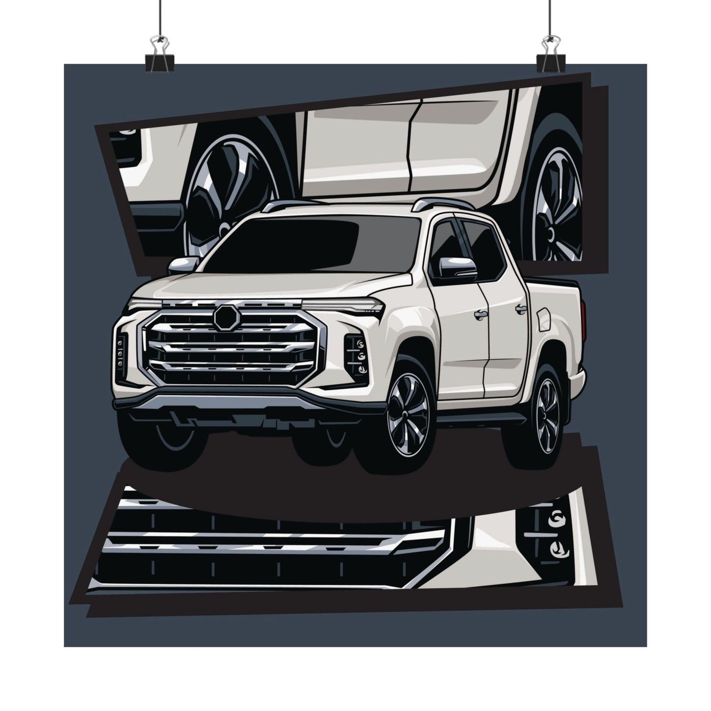 Classic Car Matte Square Posters - Perfect Poster for Auto Enthusiasts & Gift for Him - CreativeRino