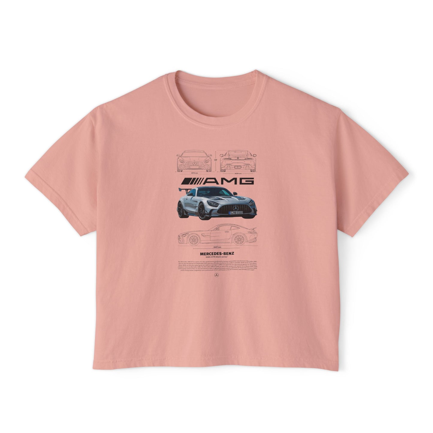 Mercedes-Benz AMG Women's Boxy Tee - Stylish Racing-Inspired Design for Car Enthusiasts - CreativeRino