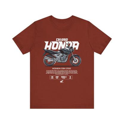 Honda CBX 250 Motorcycle Unisex Tee - Retro Style Short Sleeve T-shirt - CreativeRino