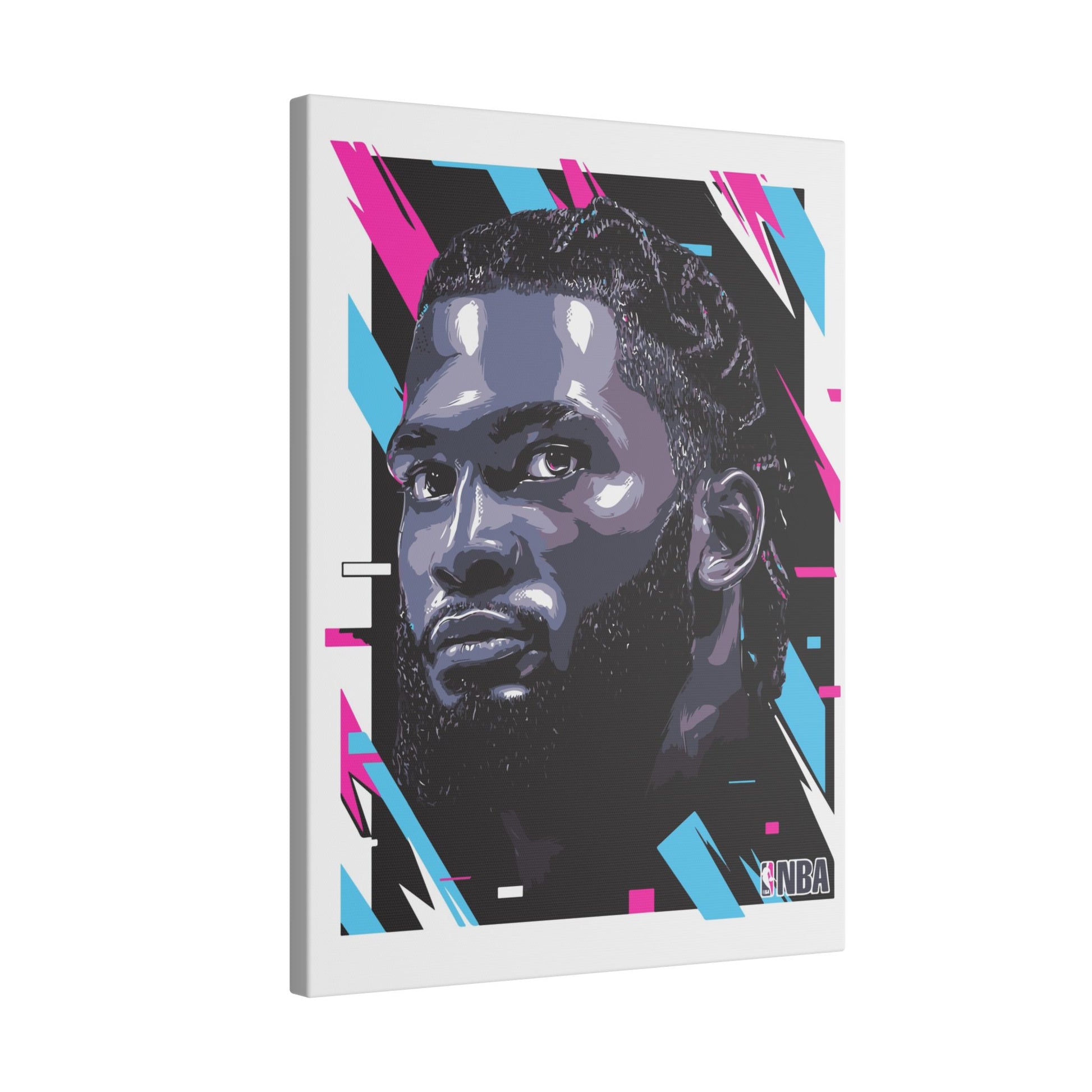 NBA Player Portrait Canvas Art - Stretched Matte Wall Decor - CreativeRino