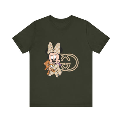 Minnie Mouse Luxury Tee - Unisex Jersey Short Sleeve Gucci T-shirt with Cute Bear Design - CreativeRino