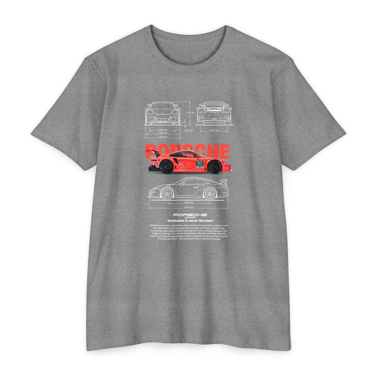 Porsche Gt3rs Vintage Graphic Unisex T-Shirt | Perfect Gift for Car Enthusiasts - CreativeRino
