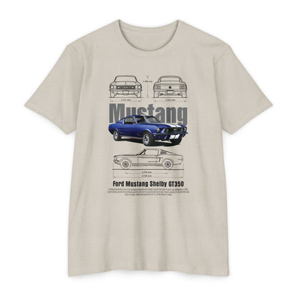 Mustang Shelby GT350 T-Shirt - Vintage Car Design T-shirt for Auto Enthusiasts - CreativeRino