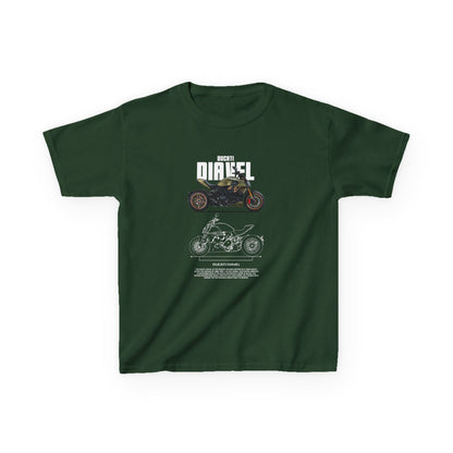 Ducati Diavel Cool Motorcycle Graphic Kids Heavy Cotton Tee - Perfect T-shirt for Young Riders - CreativeRino