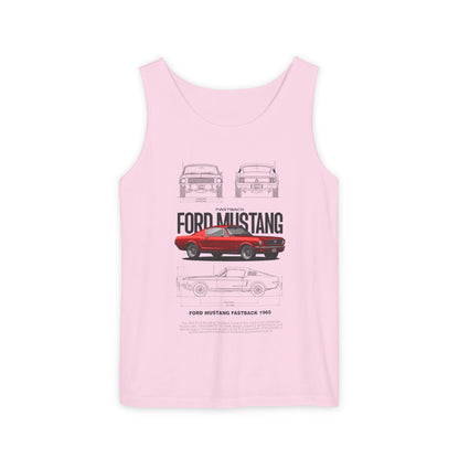 Ford Mustang Fastback 1965 Unisex Tank Top – Classic Car Lover Gift - CreativeRino