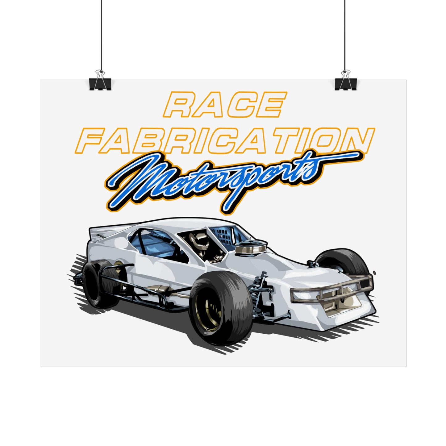 Racing Car Motorsports Art Print - Race Fabrication Poster - CreativeRino