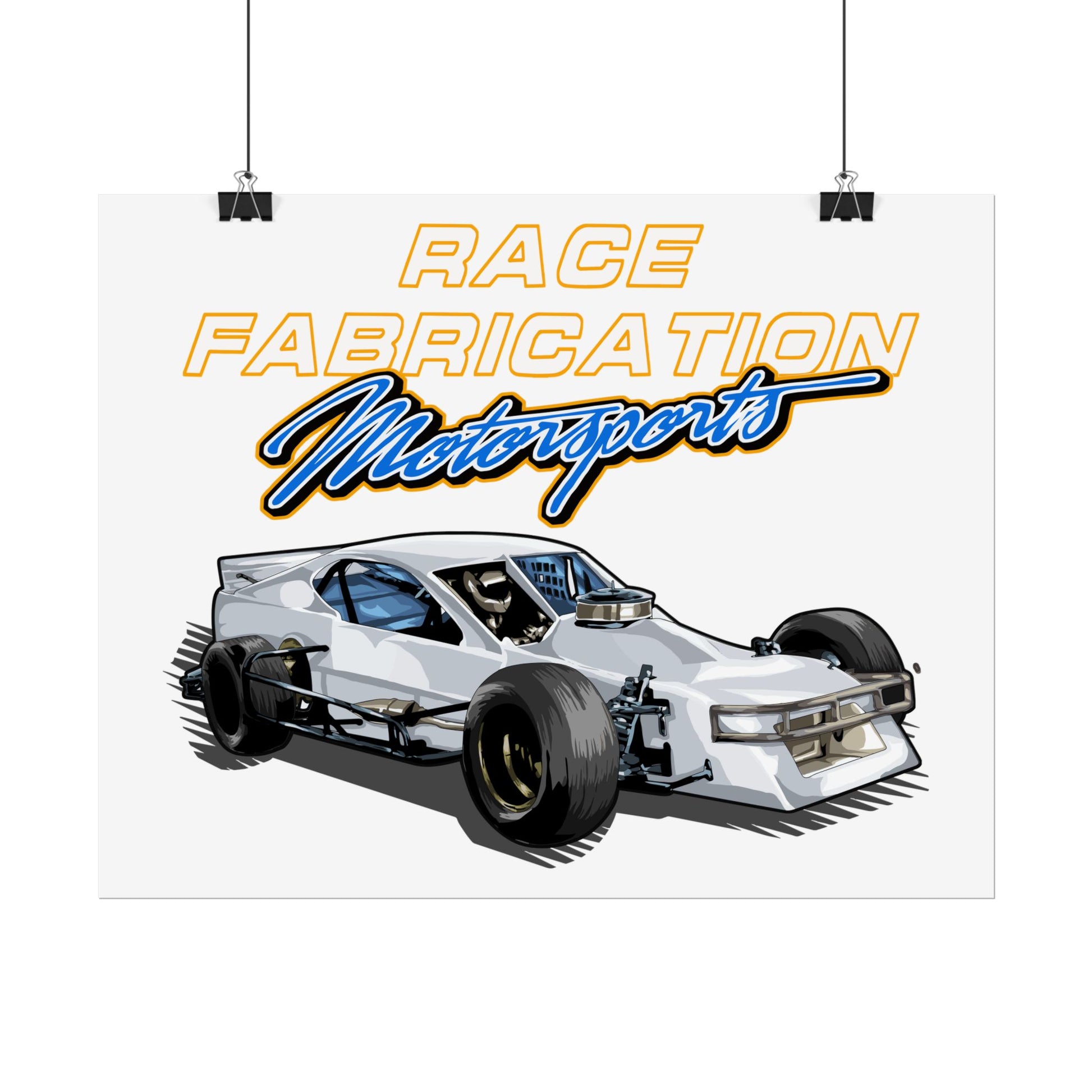 Racing Car Motorsports Art Print - Race Fabrication Poster - CreativeRino
