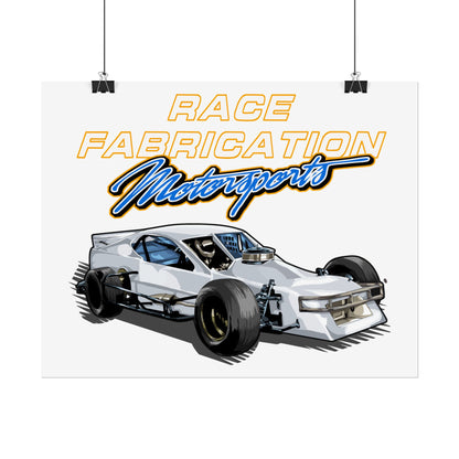 Racing Car Motorsports Art Print - Race Fabrication Poster - CreativeRino
