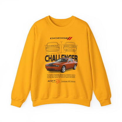Dodge Challenger Unisex Heavy Blend™ Crewneck Sweatshirt - Retro Muscle Car Design - CreativeRino