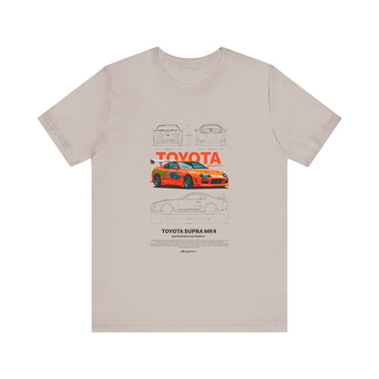 Toyota Supra MK4 Unisex Jersey Tee - Car Enthusiast Graphic Shirt - CreativeRino