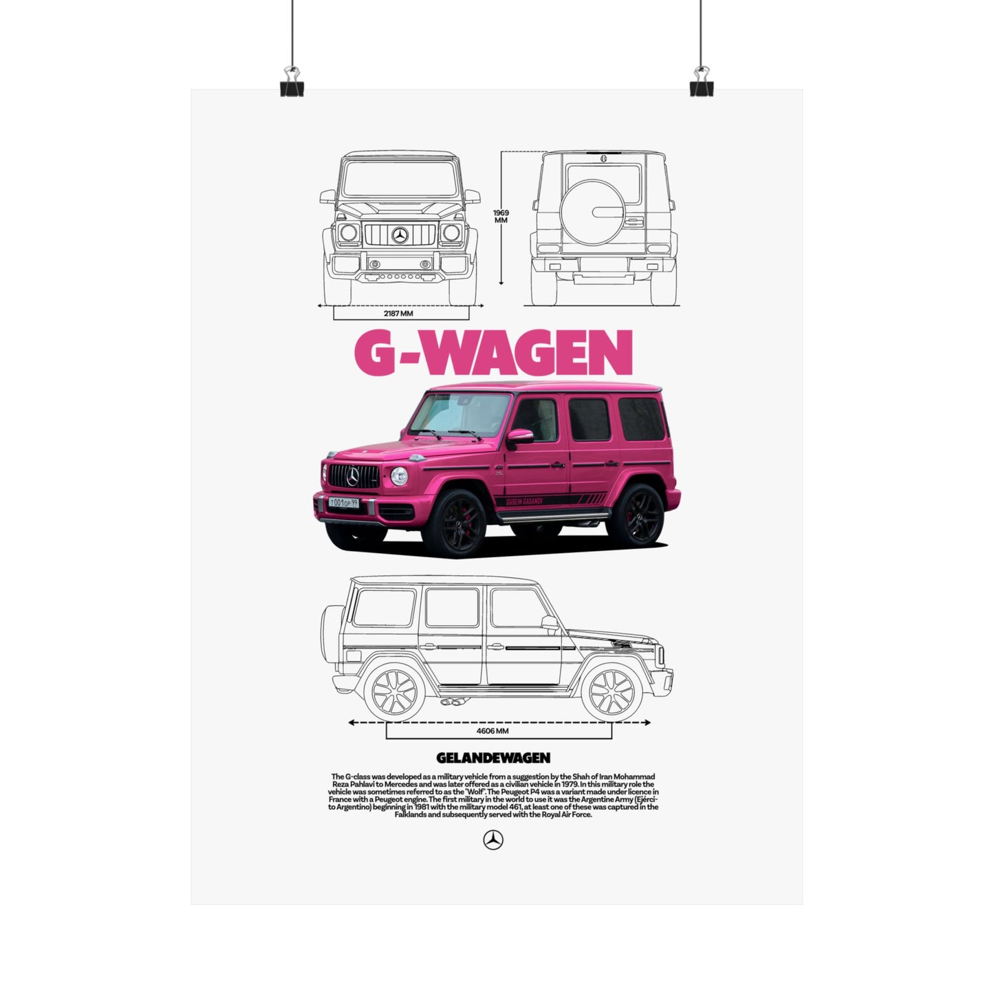 G-Wagen Matte Vertical Poster - Stylish Automotive Decor for Car Enthusiasts - CreativeRino