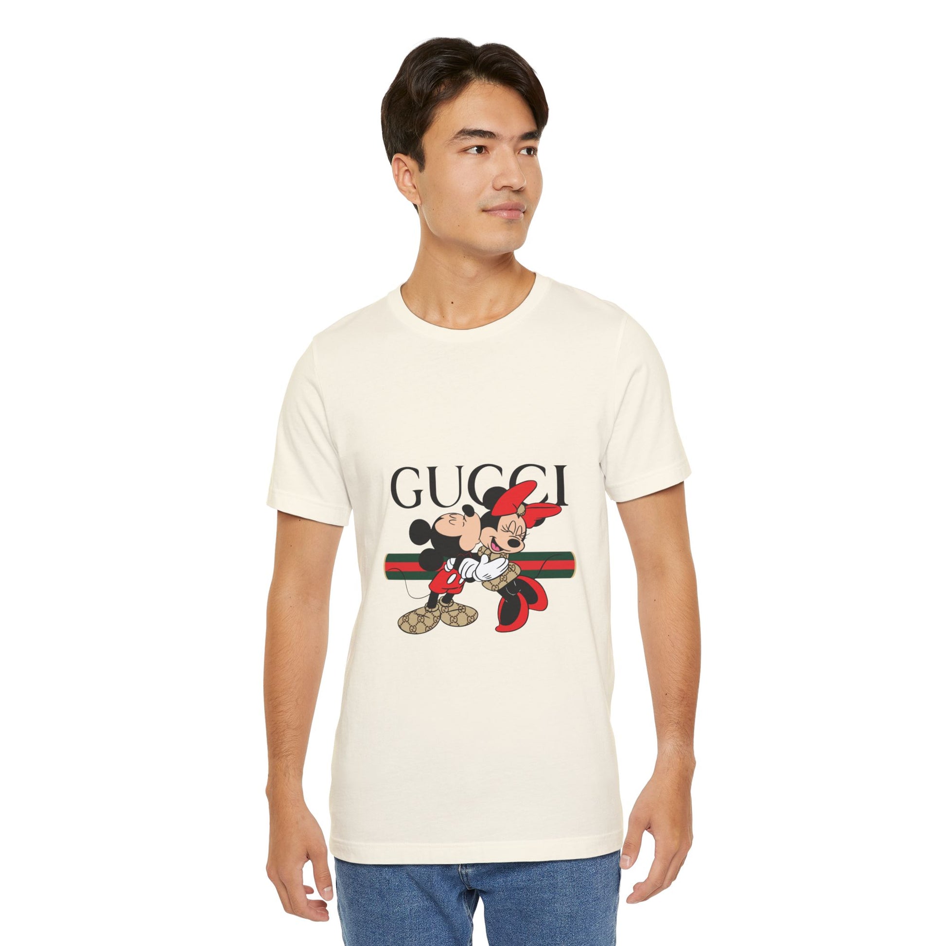 Gucci Mickey & Minnie Unisex T-Shirt, Fun Graphic Tee, Disney Fashion, Gift for Disney Lovers, Cute Casual Wear, Holiday Apparel - CreativeRino