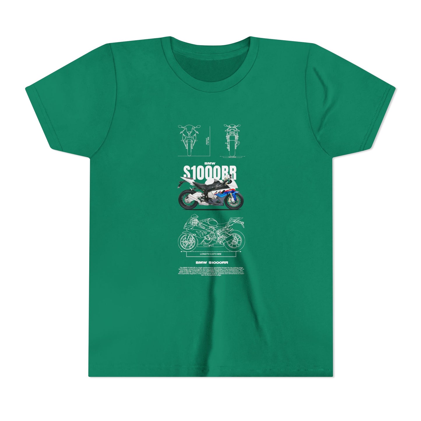 BMW S1000RR Youth Short Sleeve Tee - Perfect for Young Riders - CreativeRino