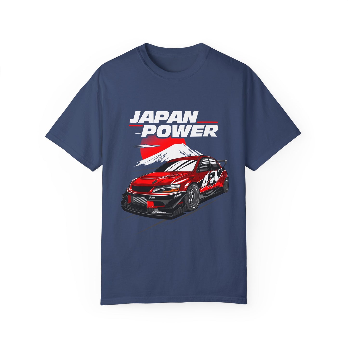 Japan Power Car Unisex Garment-Dyed T-shirt - Perfect T-shirt for Car Enthusiasts - CreativeRino
