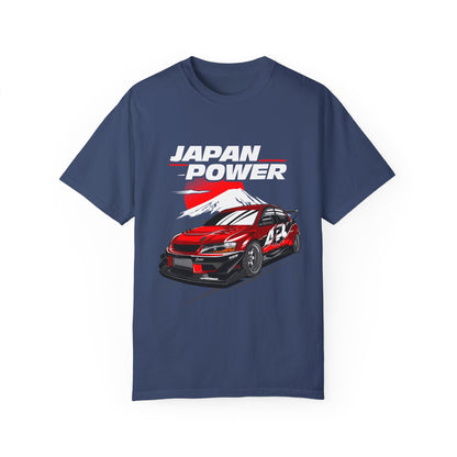 Japan Power Car Unisex Garment-Dyed T-shirt - Perfect T-shirt for Car Enthusiasts - CreativeRino