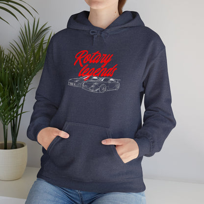 Rotary Legends Unisex Heavy Blend Hoodie - Perfect Hoodie for Car Enthusiasts - CreativeRino