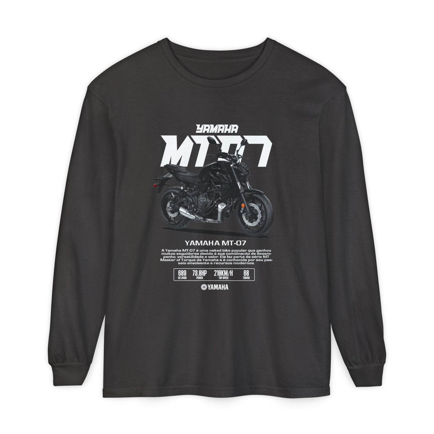 Yamaha MT-07 Long Sleeve T-Shirt for Motorcycle Enthusiasts - CreativeRino