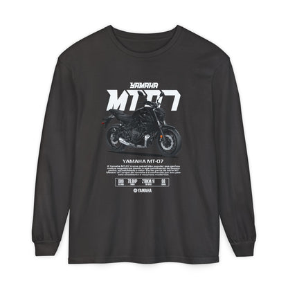 Yamaha MT-07 Long Sleeve T-Shirt for Motorcycle Enthusiasts - CreativeRino