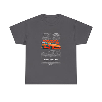 Toyota Supra MK4 Unisex Heavy Cotton Tee - Car Enthusiast Shirt - CreativeRino