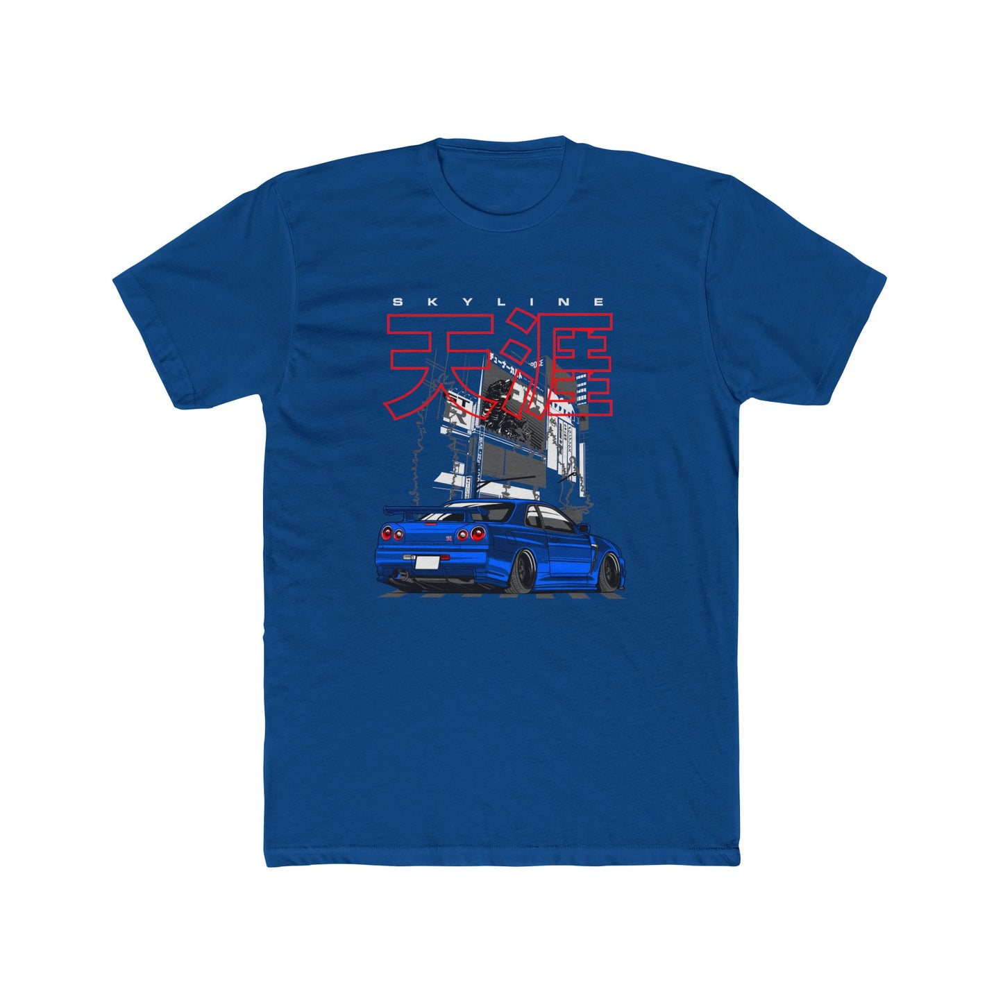 Cool Skyline Car Graphic Unisex Cotton Crew Tee Car T-shirt - CreativeRino