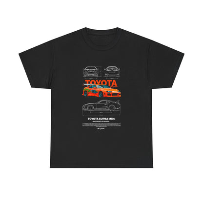Toyota Supra MK4 Unisex Heavy Cotton Tee - Car Enthusiast Shirt - CreativeRino