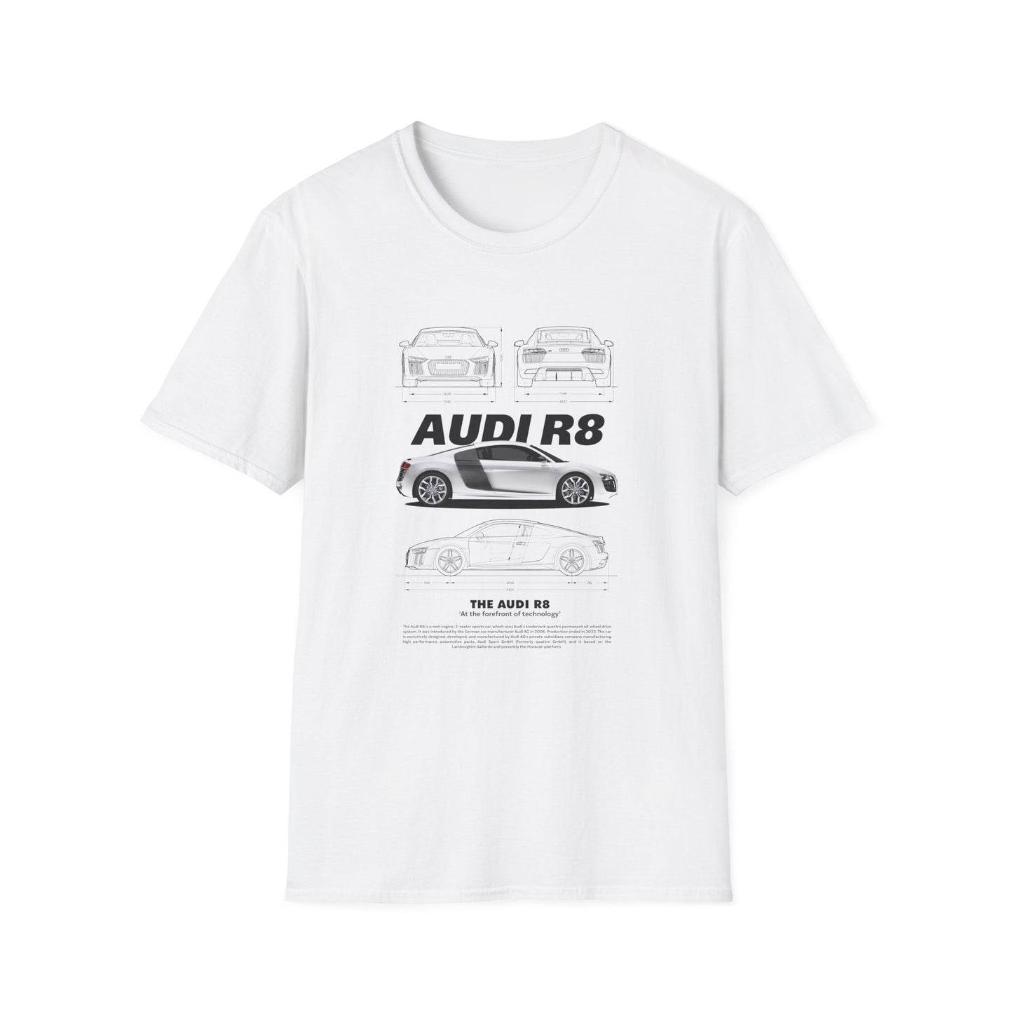 Audi R8 Graphic T-Shirt - Perfect for Car Enthusiasts - CreativeRino